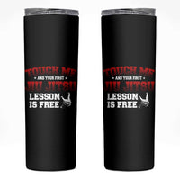 Brazilian BJJ Skinny Tumbler Touch Me First Jiu Jitsu Lesson Is Free - Wonder Print Shop