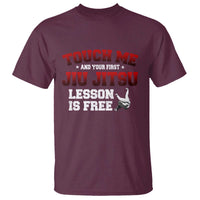 Brazilian BJJ T Shirt Touch Me First Jiu Jitsu Lesson Is Free - Wonder Print Shop