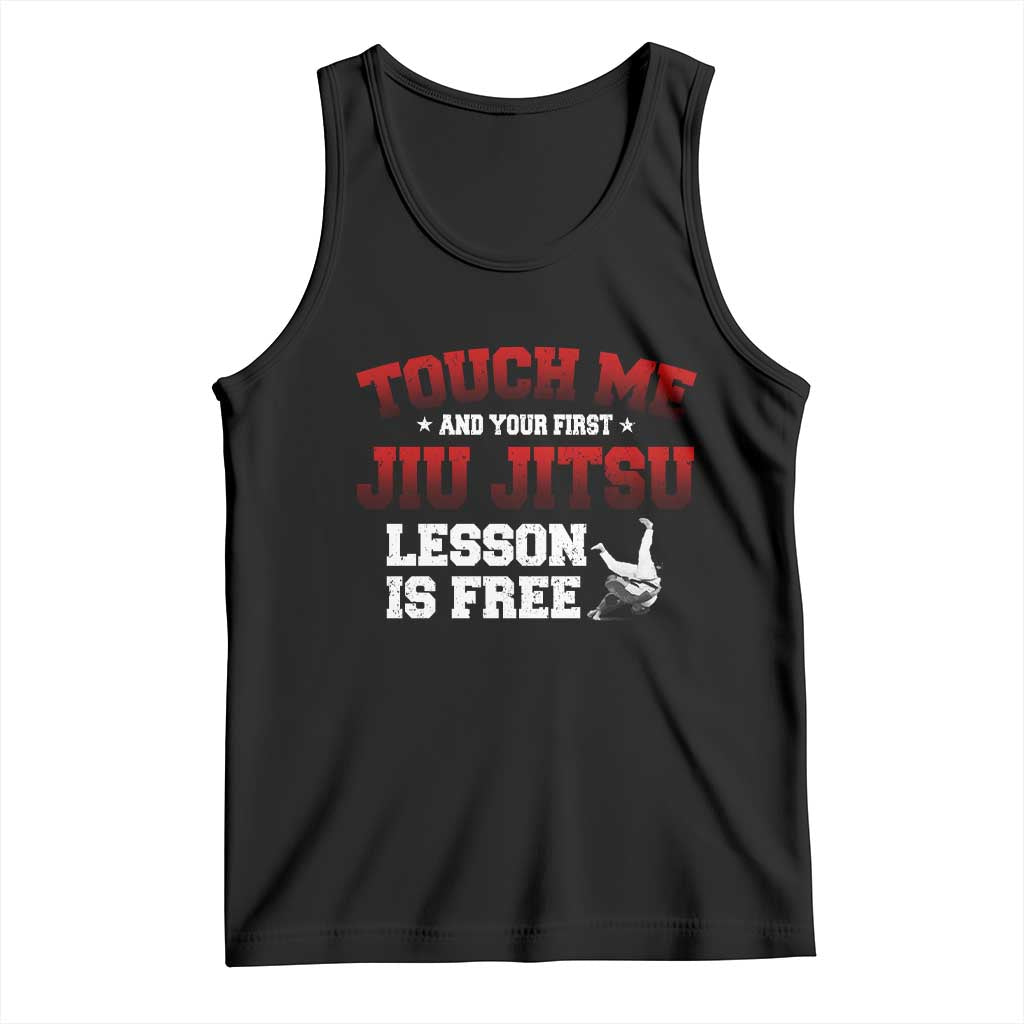 Brazilian BJJ Tank Top Touch Me First Jiu Jitsu Lesson Is Free - Wonder Print Shop