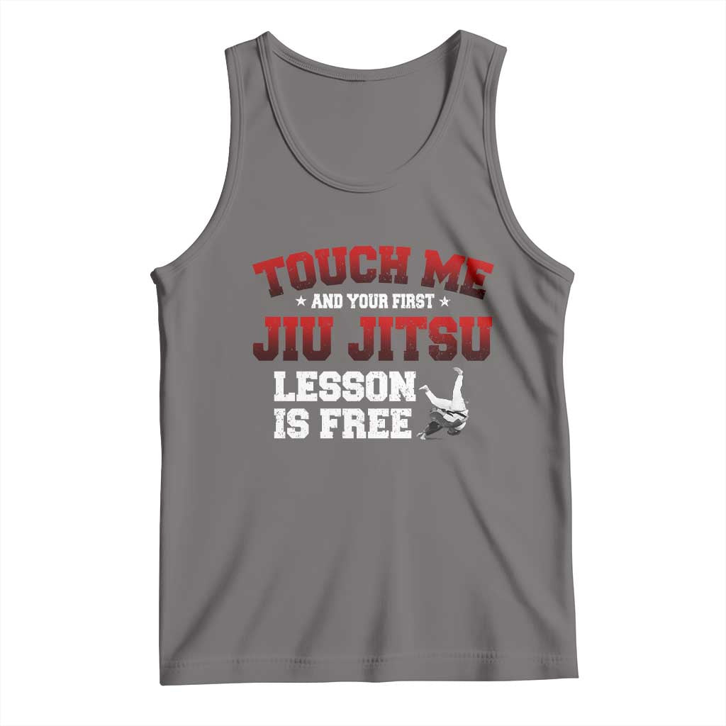 Brazilian BJJ Tank Top Touch Me First Jiu Jitsu Lesson Is Free - Wonder Print Shop
