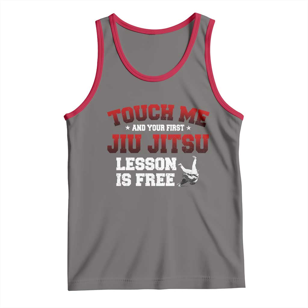 Brazilian BJJ Tank Top Touch Me First Jiu Jitsu Lesson Is Free - Wonder Print Shop
