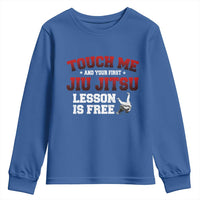 Brazilian BJJ Youth Sweatshirt Touch Me First Jiu Jitsu Lesson Is Free - Wonder Print Shop