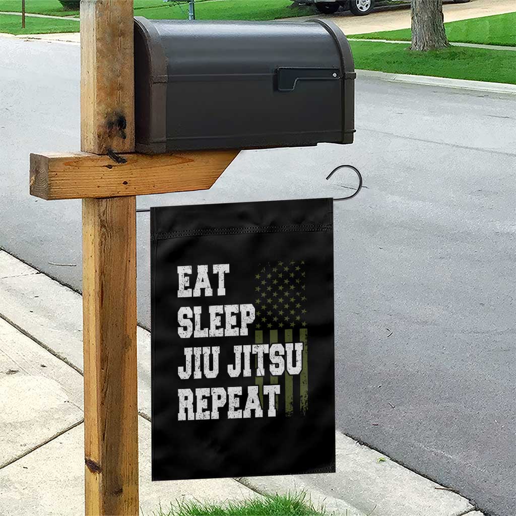Eat Sleep Jiu Jitsu Repeat Garden Flag Cool JiuJitsu BJJ American Flag - Wonder Print Shop