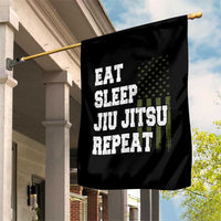 Eat Sleep Jiu Jitsu Repeat Garden Flag Cool JiuJitsu BJJ American Flag - Wonder Print Shop