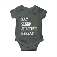 Eat Sleep Jiu Jitsu Repeat Baby Onesie Cool JiuJitsu BJJ American Flag - Wonder Print Shop