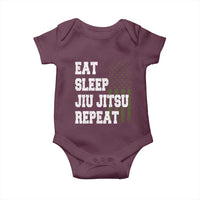 Eat Sleep Jiu Jitsu Repeat Baby Onesie Cool JiuJitsu BJJ American Flag - Wonder Print Shop