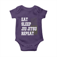 Eat Sleep Jiu Jitsu Repeat Baby Onesie Cool JiuJitsu BJJ American Flag - Wonder Print Shop