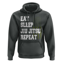 Eat Sleep Jiu Jitsu Repeat Hoodie Cool JiuJitsu BJJ American Flag - Wonder Print Shop