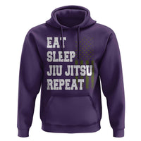 Eat Sleep Jiu Jitsu Repeat Hoodie Cool JiuJitsu BJJ American Flag - Wonder Print Shop