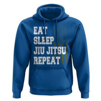 Eat Sleep Jiu Jitsu Repeat Hoodie Cool JiuJitsu BJJ American Flag - Wonder Print Shop