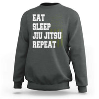 Eat Sleep Jiu Jitsu Repeat Sweatshirt Cool JiuJitsu BJJ American Flag - Wonder Print Shop