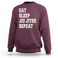 Eat Sleep Jiu Jitsu Repeat Sweatshirt Cool JiuJitsu BJJ American Flag - Wonder Print Shop