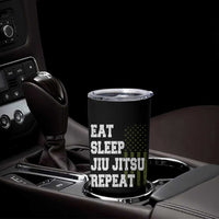 Eat Sleep Jiu Jitsu Repeat Tumbler Cup Cool JiuJitsu BJJ American Flag - Wonder Print Shop