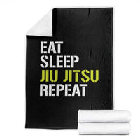 Eat Sleep Jiu Jitsu Repeat Throw Blanket Cool JiuJitsu BJJ - Wonder Print Shop