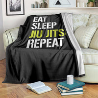 Eat Sleep Jiu Jitsu Repeat Throw Blanket Cool JiuJitsu BJJ - Wonder Print Shop