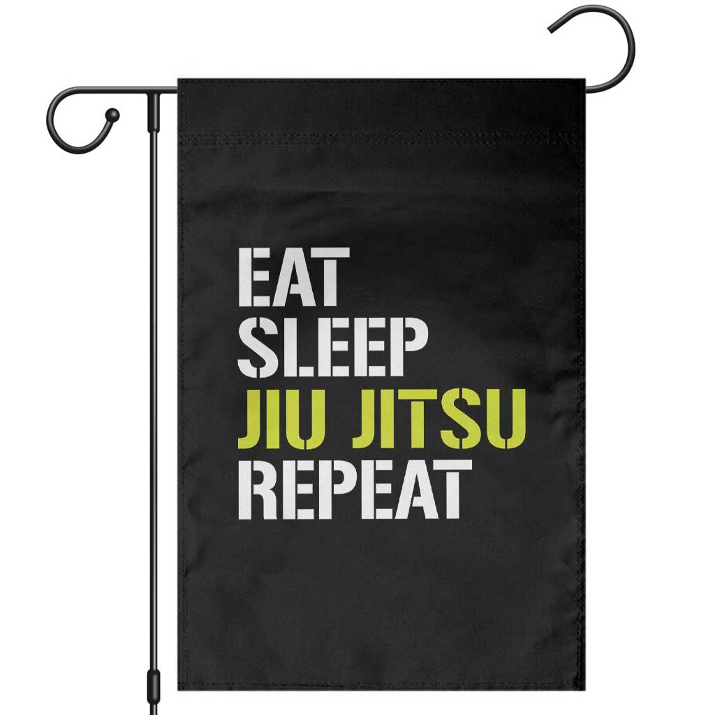 Eat Sleep Jiu Jitsu Repeat Garden Flag Cool JiuJitsu BJJ - Wonder Print Shop