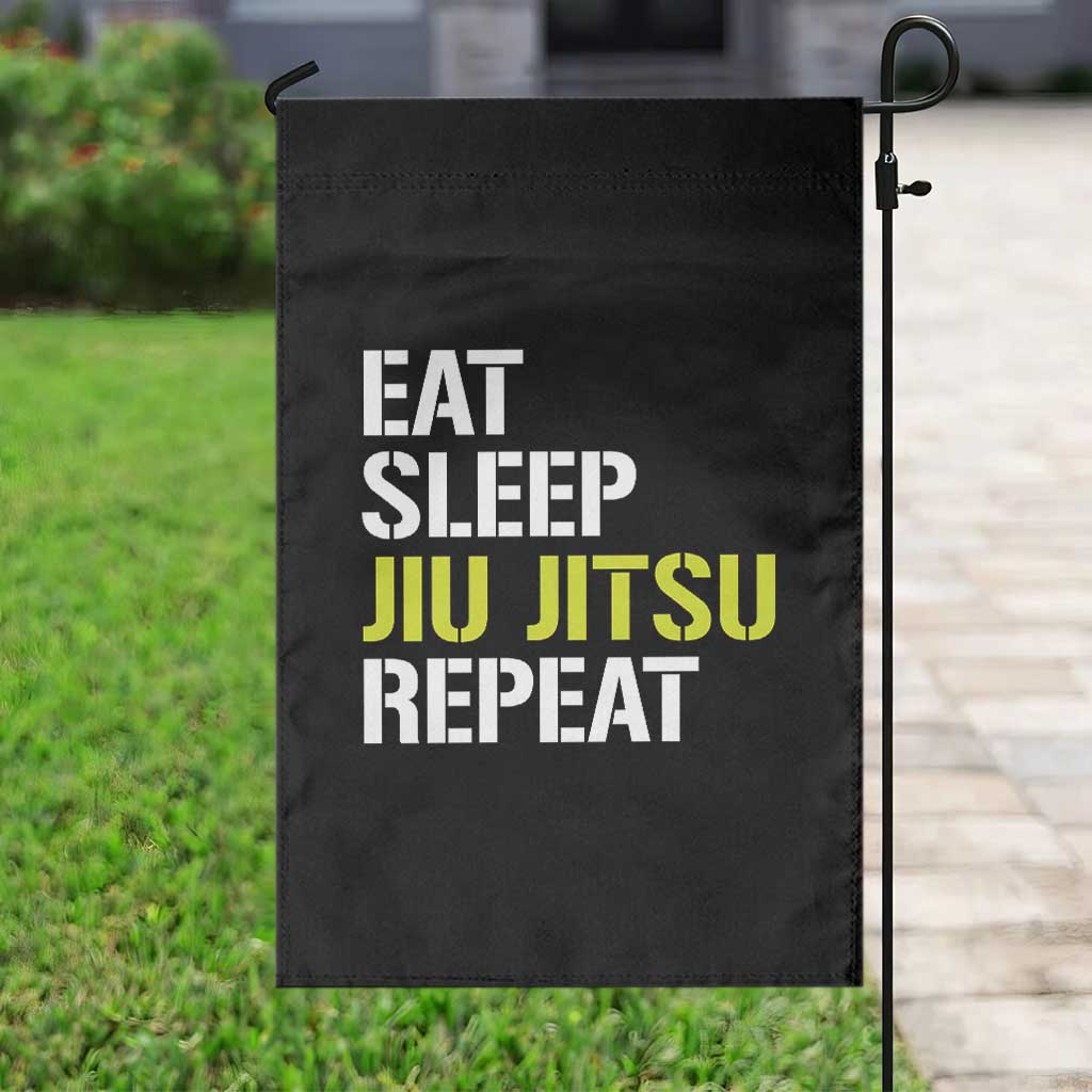 Eat Sleep Jiu Jitsu Repeat Garden Flag Cool JiuJitsu BJJ - Wonder Print Shop