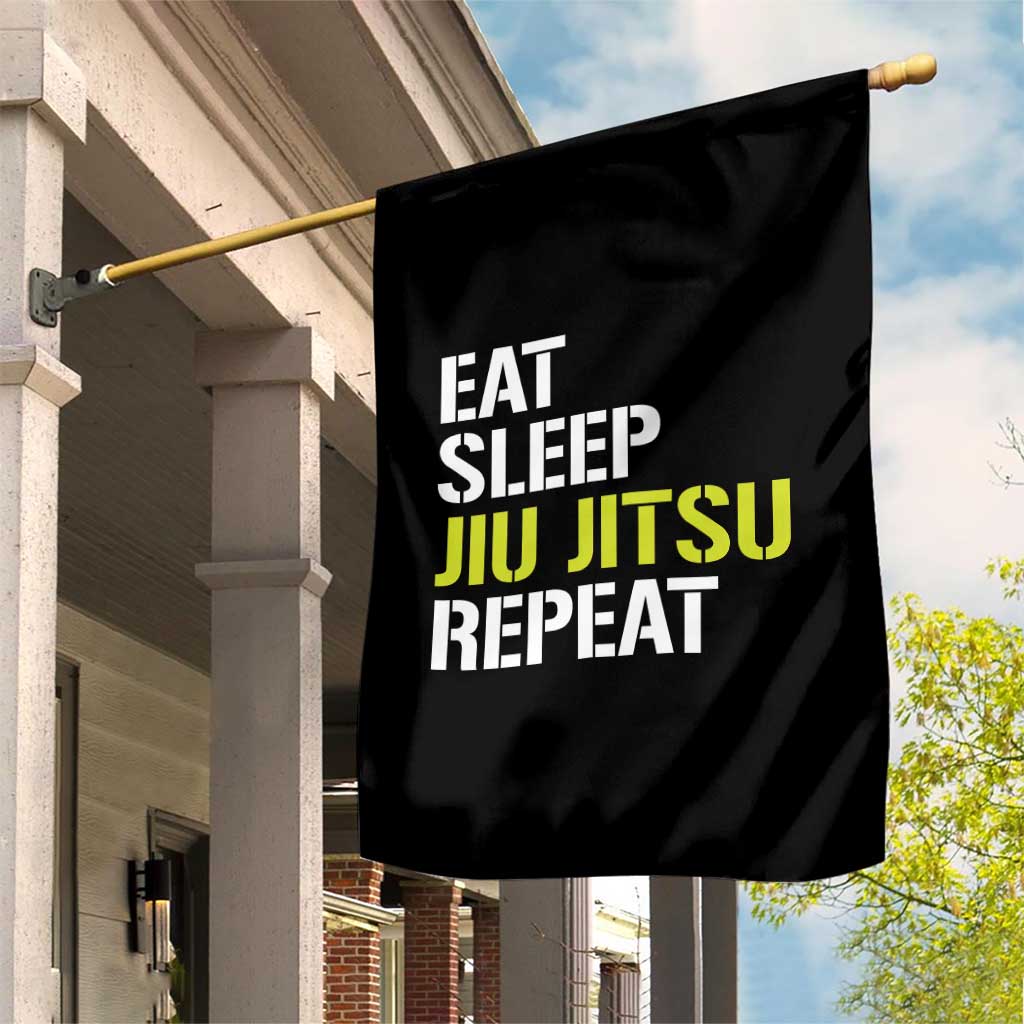 Eat Sleep Jiu Jitsu Repeat Garden Flag Cool JiuJitsu BJJ - Wonder Print Shop