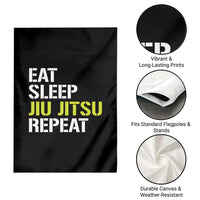 Eat Sleep Jiu Jitsu Repeat Garden Flag Cool JiuJitsu BJJ - Wonder Print Shop