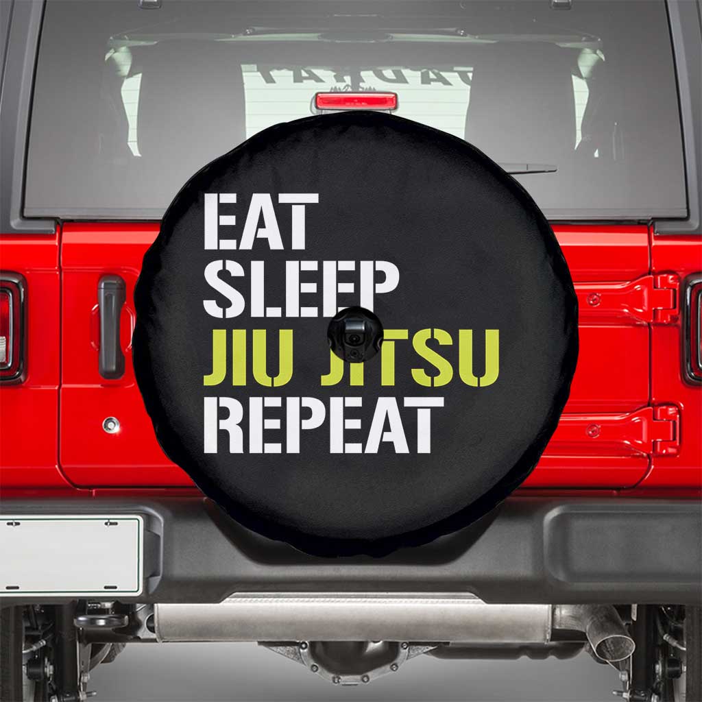 Eat Sleep Jiu Jitsu Repeat Spare Tire Cover Cool JiuJitsu BJJ - Wonder Print Shop