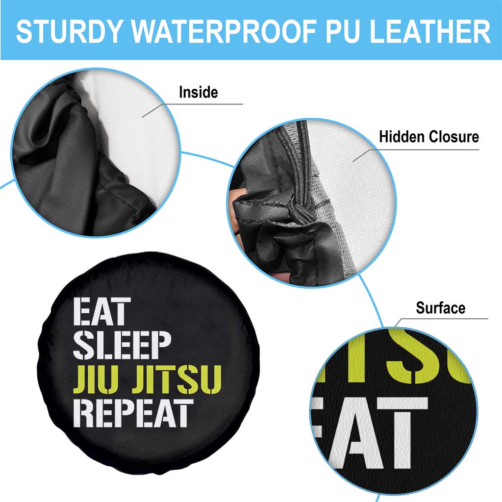 Eat Sleep Jiu Jitsu Repeat Spare Tire Cover Cool JiuJitsu BJJ - Wonder Print Shop