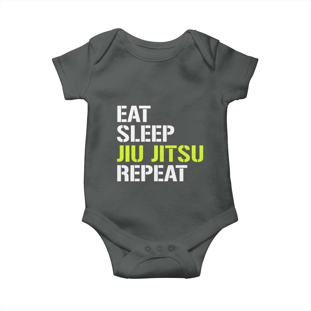 Eat Sleep Jiu Jitsu Repeat Baby Onesie Cool JiuJitsu BJJ - Wonder Print Shop