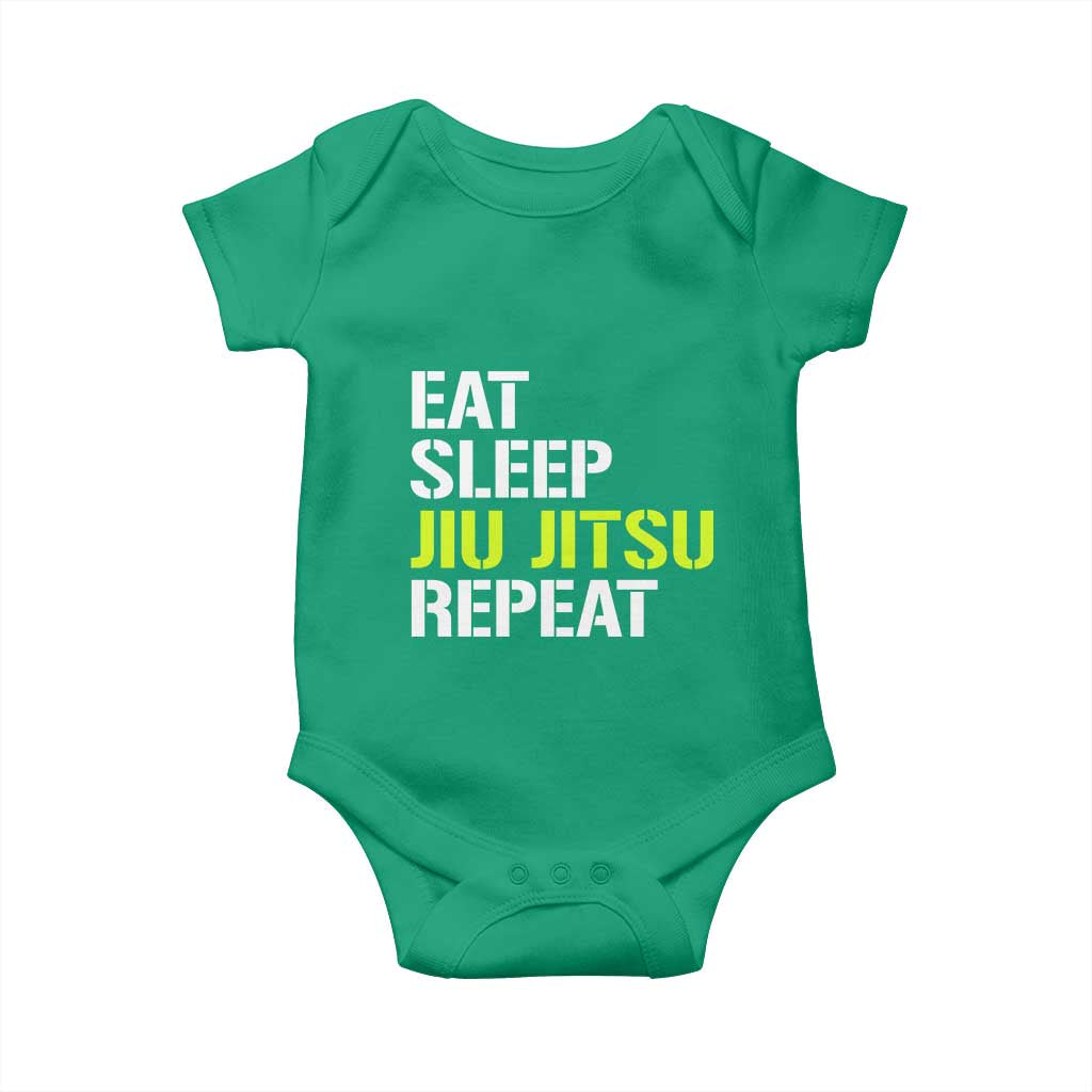 Eat Sleep Jiu Jitsu Repeat Baby Onesie Cool JiuJitsu BJJ - Wonder Print Shop
