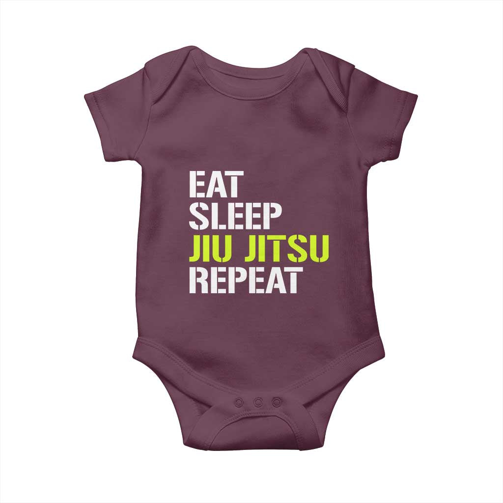 Eat Sleep Jiu Jitsu Repeat Baby Onesie Cool JiuJitsu BJJ - Wonder Print Shop