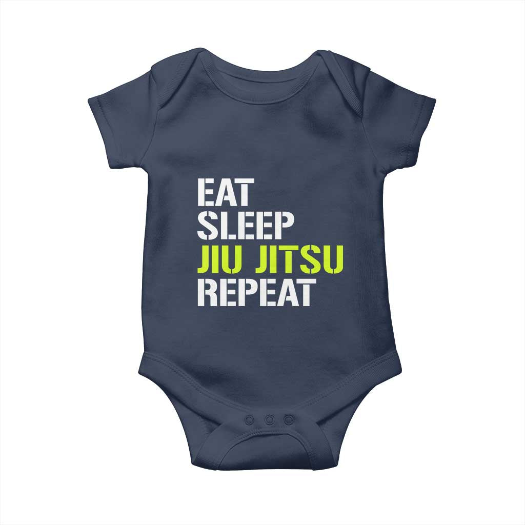 Eat Sleep Jiu Jitsu Repeat Baby Onesie Cool JiuJitsu BJJ - Wonder Print Shop