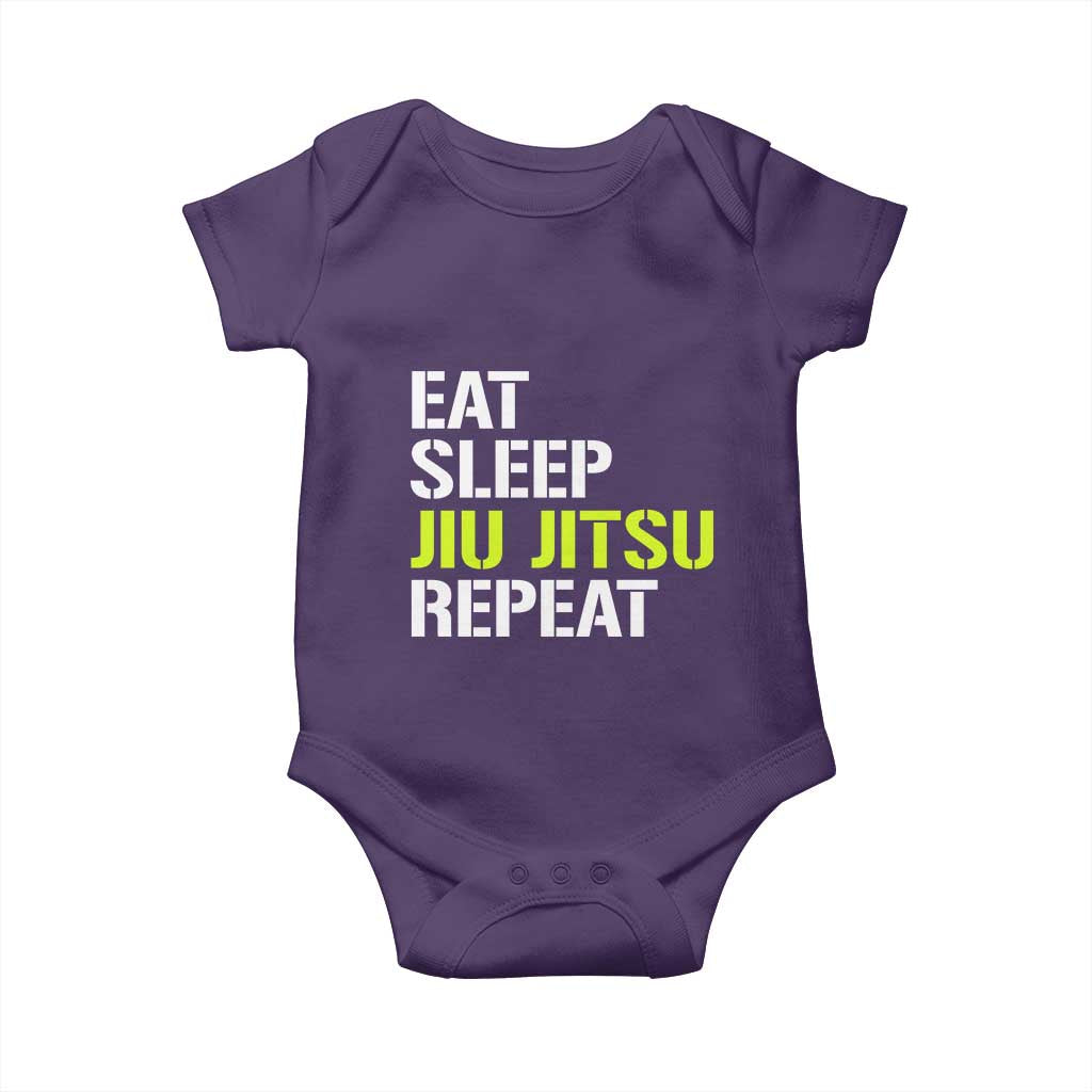 Eat Sleep Jiu Jitsu Repeat Baby Onesie Cool JiuJitsu BJJ - Wonder Print Shop