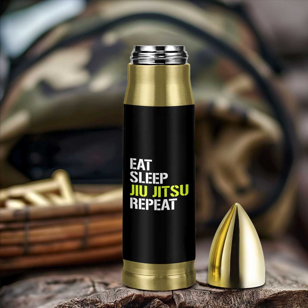 Eat Sleep Jiu Jitsu Repeat Bullet Tumbler Cool JiuJitsu BJJ - Wonder Print Shop
