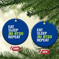 Eat Sleep Jiu Jitsu Repeat Ceramic Ornament Cool JiuJitsu BJJ - Wonder Print Shop