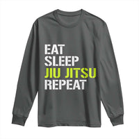 Eat Sleep Jiu Jitsu Repeat Long Sleeve Shirt Cool JiuJitsu BJJ - Wonder Print Shop