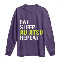 Eat Sleep Jiu Jitsu Repeat Long Sleeve Shirt Cool JiuJitsu BJJ - Wonder Print Shop