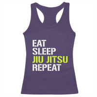 Eat Sleep Jiu Jitsu Repeat Racerback Tank Top Cool JiuJitsu BJJ - Wonder Print Shop