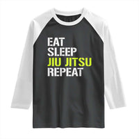 Eat Sleep Jiu Jitsu Repeat Raglan Shirt Cool JiuJitsu BJJ - Wonder Print Shop