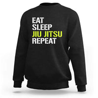 Eat Sleep Jiu Jitsu Repeat Sweatshirt Cool JiuJitsu BJJ - Wonder Print Shop