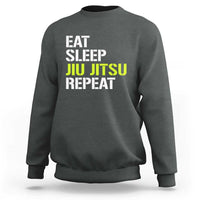 Eat Sleep Jiu Jitsu Repeat Sweatshirt Cool JiuJitsu BJJ - Wonder Print Shop