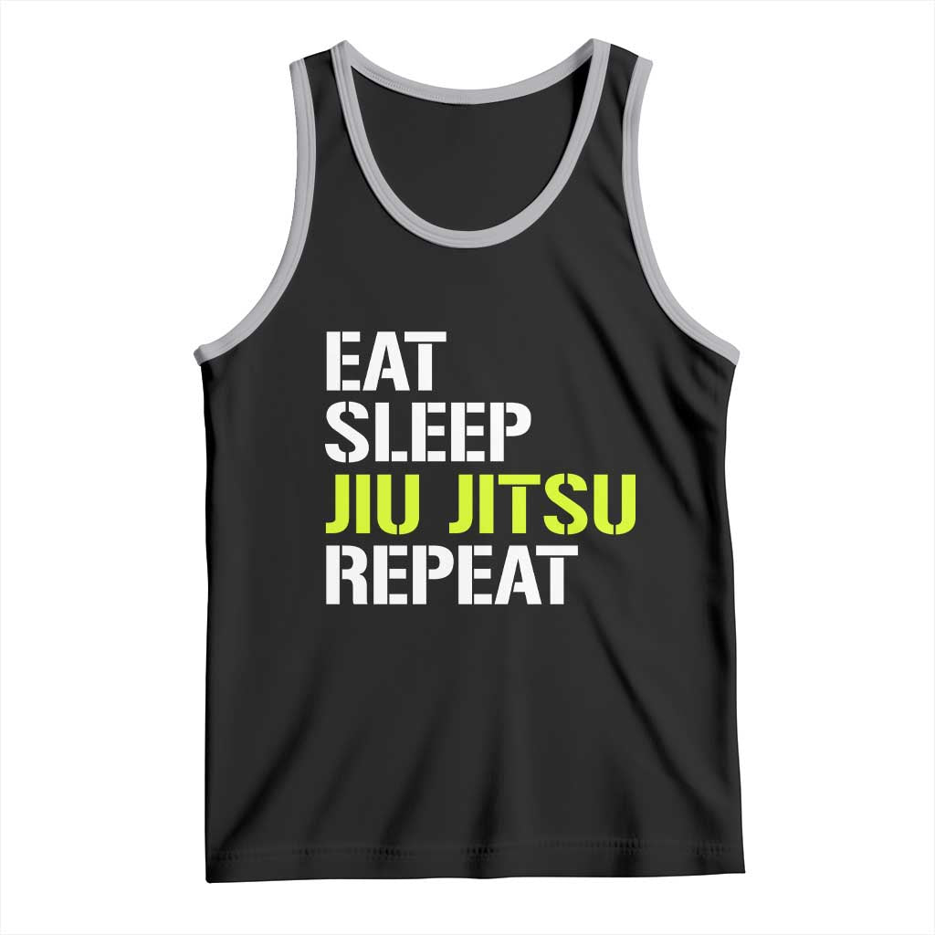Eat Sleep Jiu Jitsu Repeat Tank Top Cool JiuJitsu BJJ - Wonder Print Shop