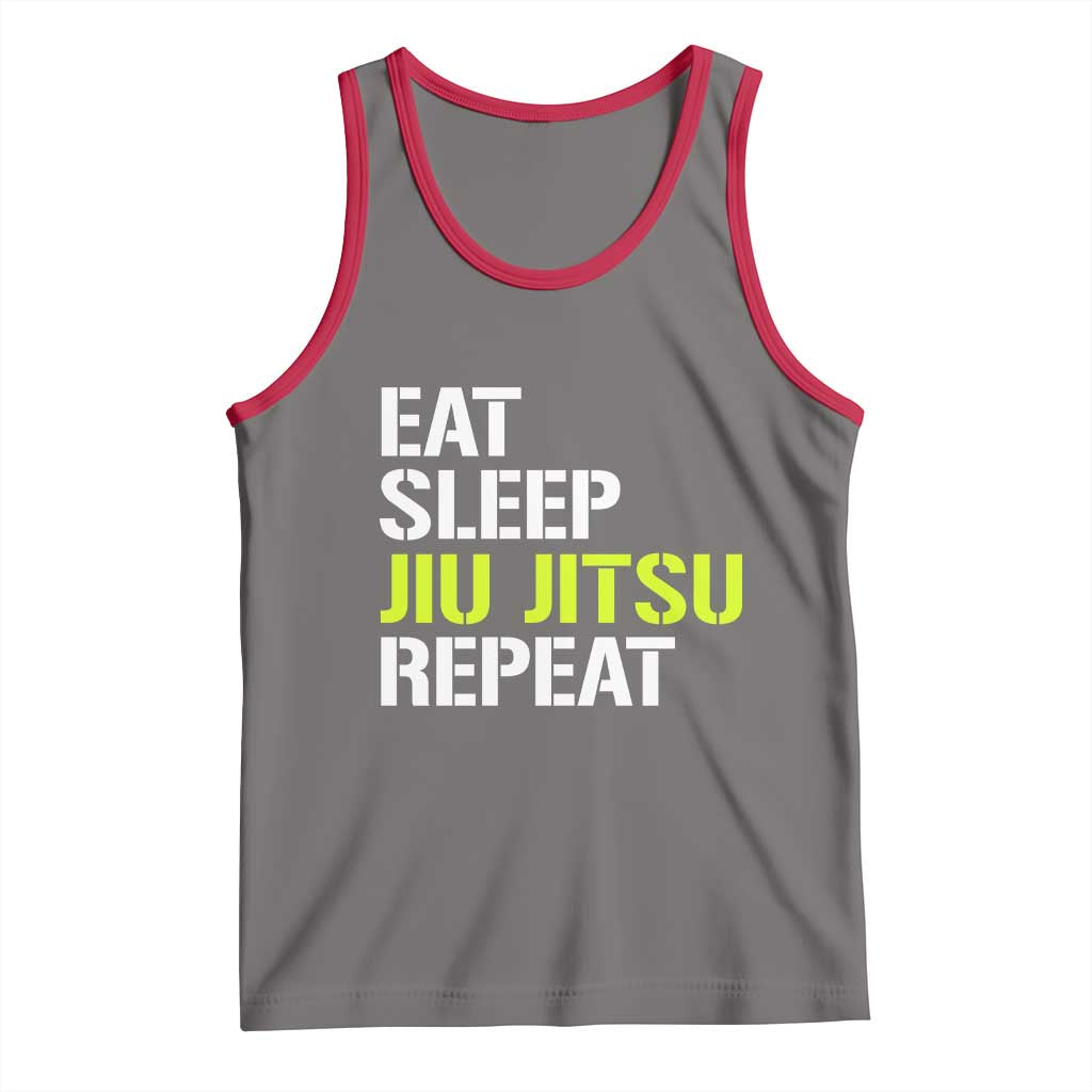 Eat Sleep Jiu Jitsu Repeat Tank Top Cool JiuJitsu BJJ - Wonder Print Shop
