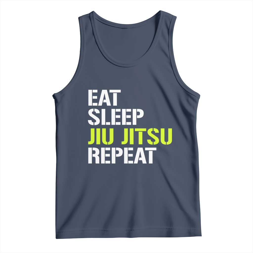 Eat Sleep Jiu Jitsu Repeat Tank Top Cool JiuJitsu BJJ - Wonder Print Shop