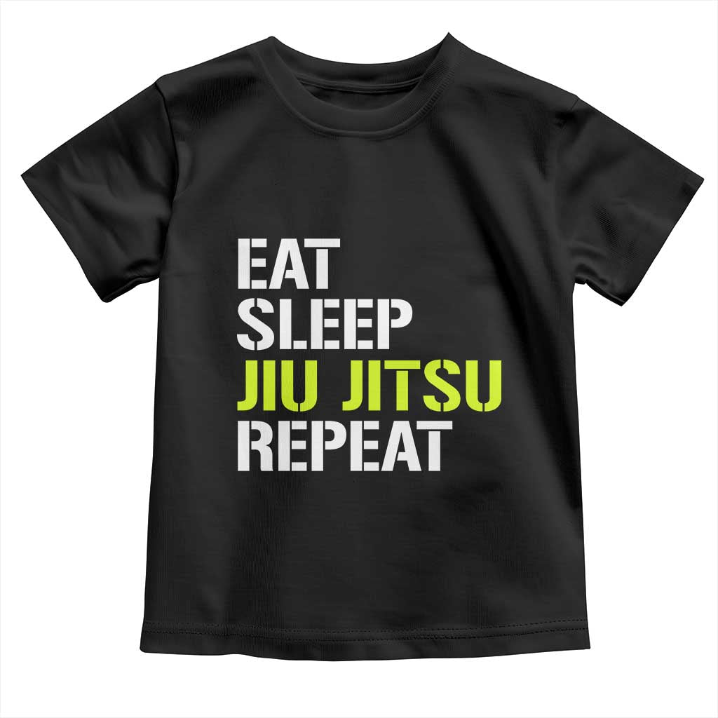 Eat Sleep Jiu Jitsu Repeat Toddler T Shirt Cool JiuJitsu BJJ - Wonder Print Shop