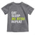 Eat Sleep Jiu Jitsu Repeat Toddler T Shirt Cool JiuJitsu BJJ - Wonder Print Shop