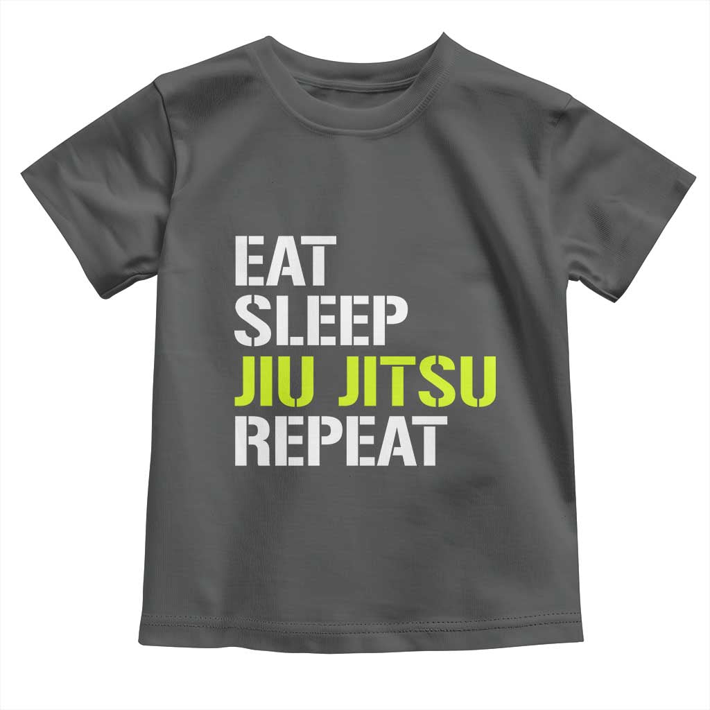 Eat Sleep Jiu Jitsu Repeat Toddler T Shirt Cool JiuJitsu BJJ - Wonder Print Shop