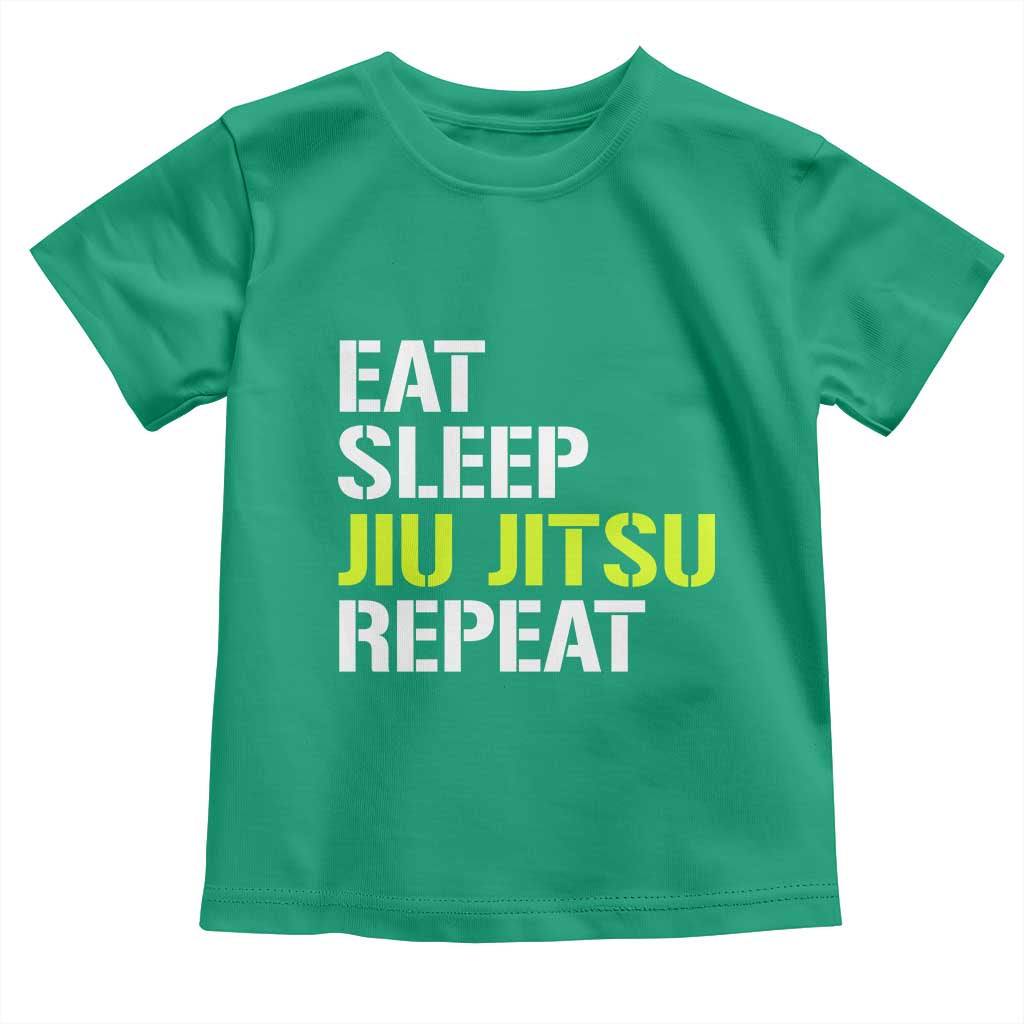 Eat Sleep Jiu Jitsu Repeat Toddler T Shirt Cool JiuJitsu BJJ - Wonder Print Shop
