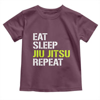 Eat Sleep Jiu Jitsu Repeat Toddler T Shirt Cool JiuJitsu BJJ - Wonder Print Shop
