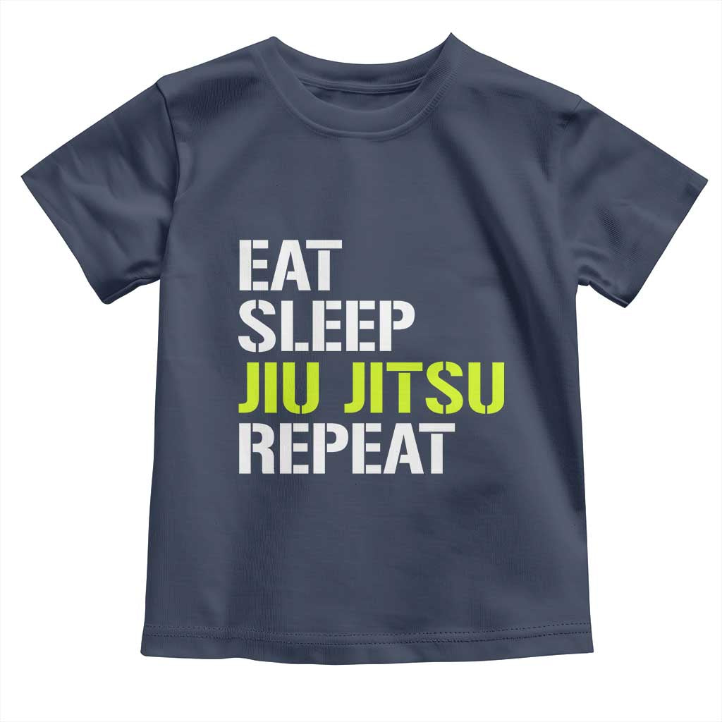 Eat Sleep Jiu Jitsu Repeat Toddler T Shirt Cool JiuJitsu BJJ - Wonder Print Shop