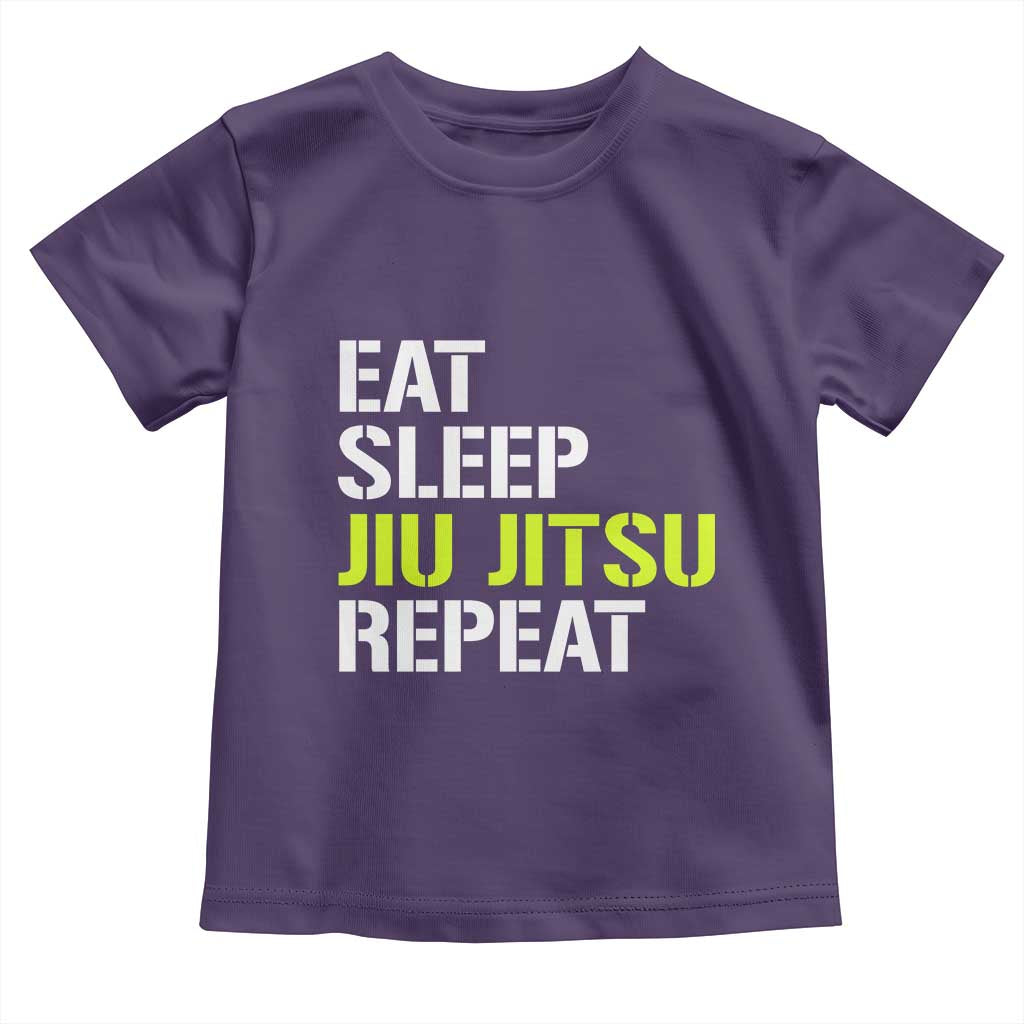 Eat Sleep Jiu Jitsu Repeat Toddler T Shirt Cool JiuJitsu BJJ - Wonder Print Shop