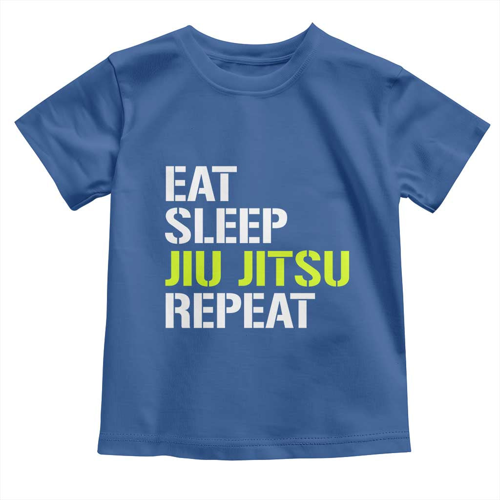 Eat Sleep Jiu Jitsu Repeat Toddler T Shirt Cool JiuJitsu BJJ - Wonder Print Shop