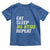 Eat Sleep Jiu Jitsu Repeat Toddler T Shirt Cool JiuJitsu BJJ - Wonder Print Shop